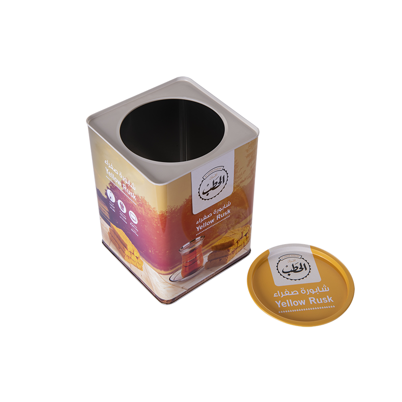 mother and son lids square shape tin bucket pastry storage tin barrel