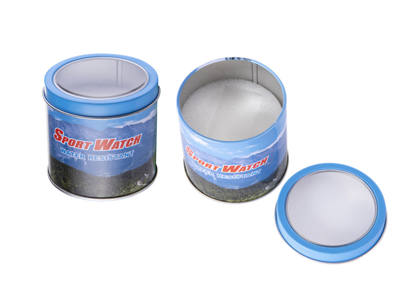 round watch tin box