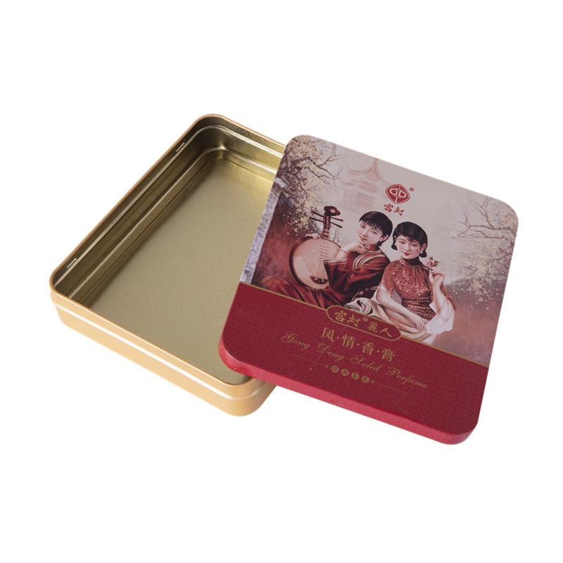 Two-piece rectangular metal tin box