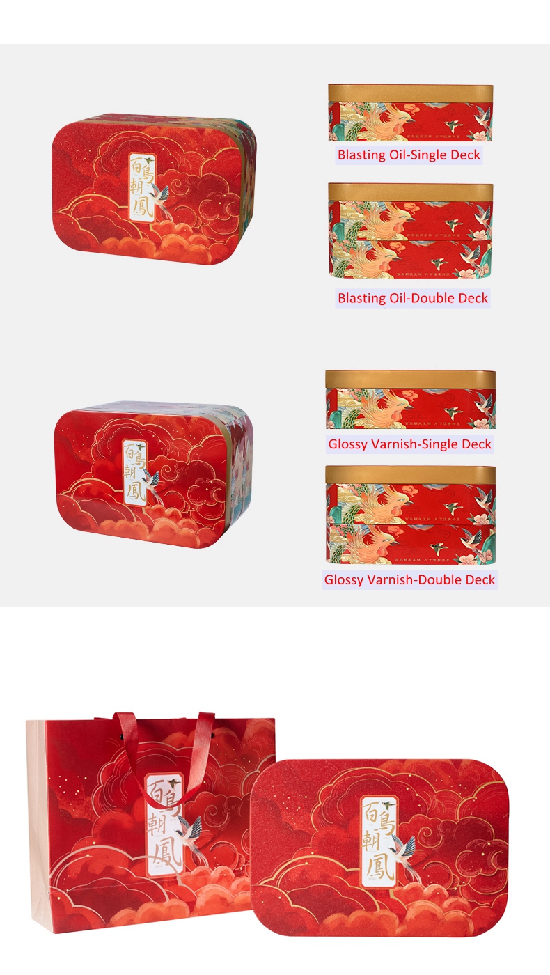 Double-deck cookie tin box
