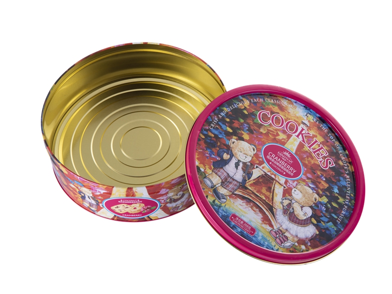 Big round cookie tin box
