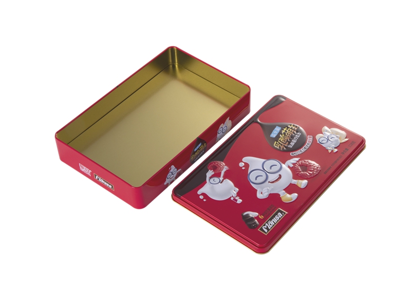 Rectangular food packaging tin box