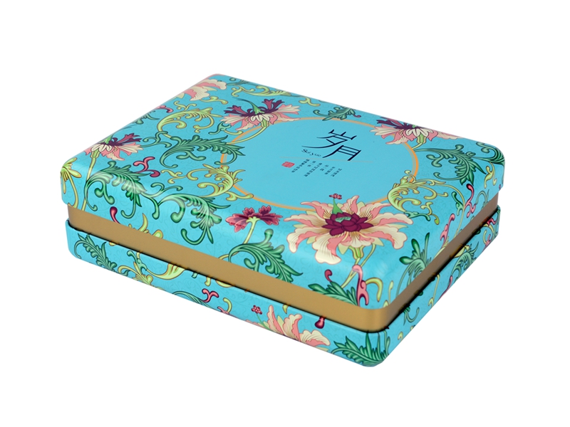 Elegant rectangular cookie tin