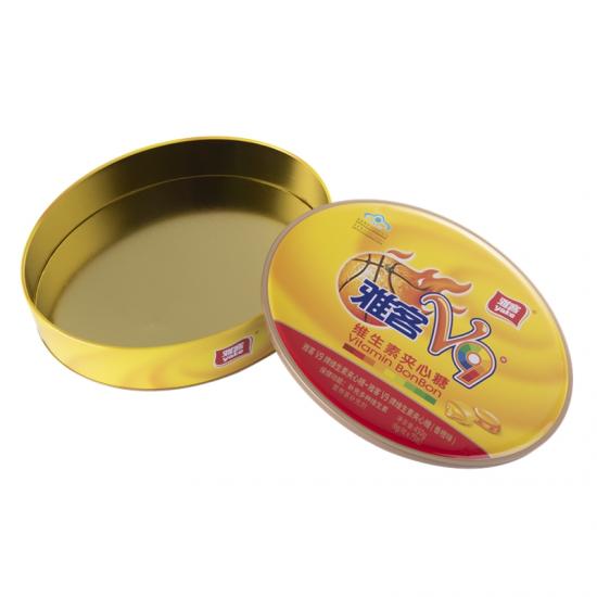 Cookies candy tin box oval shaped