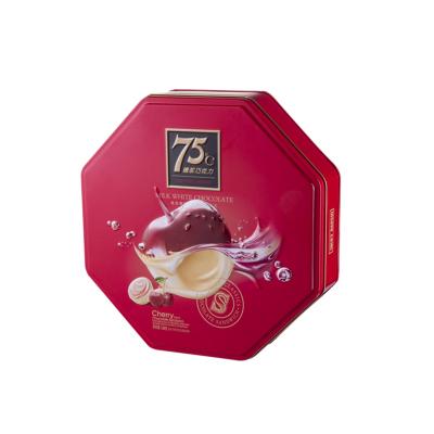 Octagonal metal gift packaging tin box