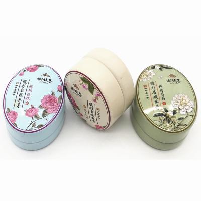 Small oval lip balm tin box