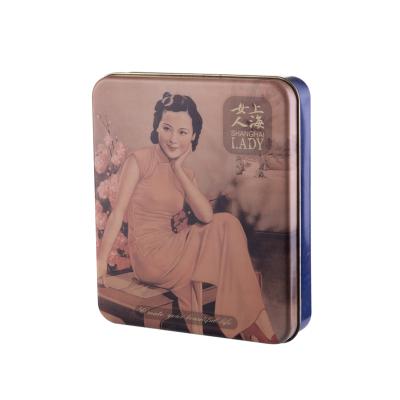 Rectangular tin box for facial mask packaging