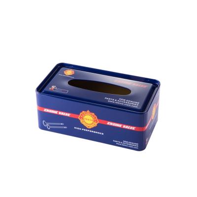 Rectangular tin tissue box