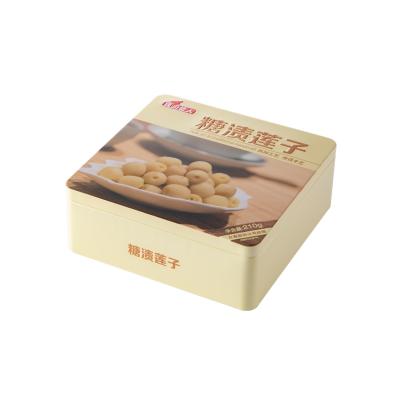 Square food packaging tin box