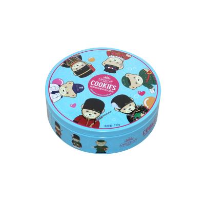 Round cookie tin box