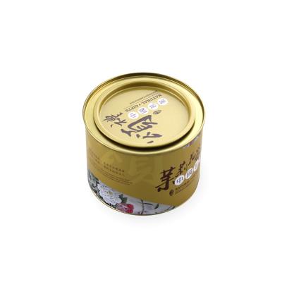 Sealed round tea tin can