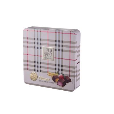 Square chocolate tin box