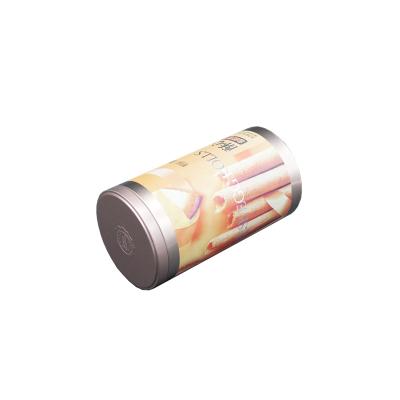 Cylindrical egg roll tin box