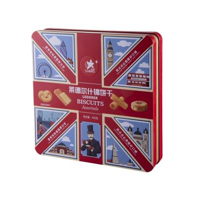 Big square cookie tin box