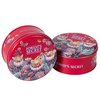Wholesale round sweets tin box