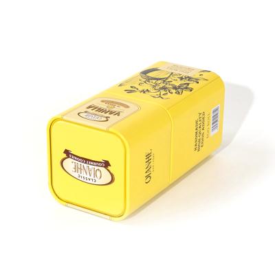 Square tin can for tea packaging