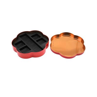 Flower shaped cookie tin box