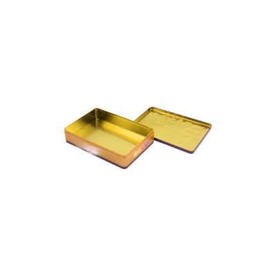 Rectangular tin box for candy packaging