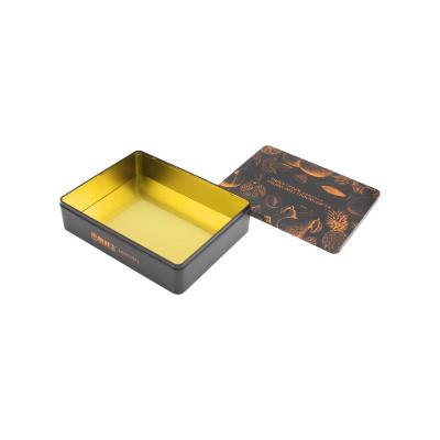 Rectangular tin box for food packaging